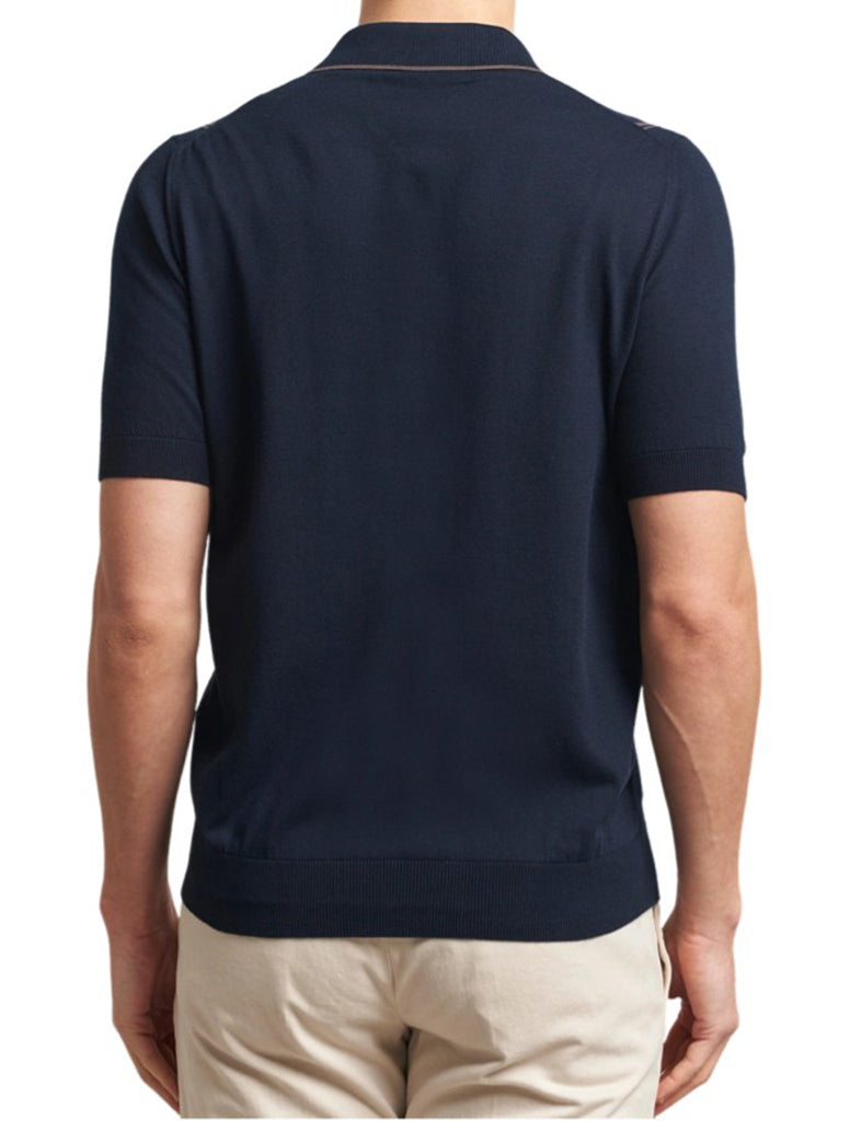 FULL BUTTON 2TONE POLO - GRAN SASSO