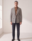 GORDON SC VIRGIN WOOL SHIRT – WARM CAMEL MELANGE - Full Body Front