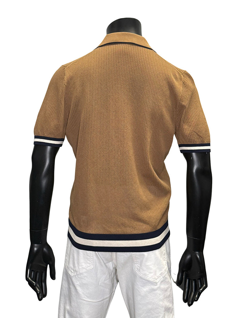 GAUZE FULL BUTTON POLO - GRAN SASSO