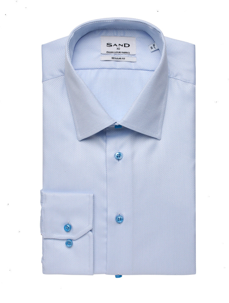 GORDON PIQUET DRESS SHIRT - SAND