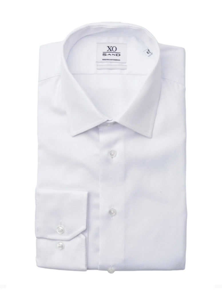 GORDON TEXTURED DRESS SHIRT - SAND