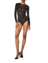 Load image into Gallery viewer, Graphic Flower String Bodysuit - WOLFORD
