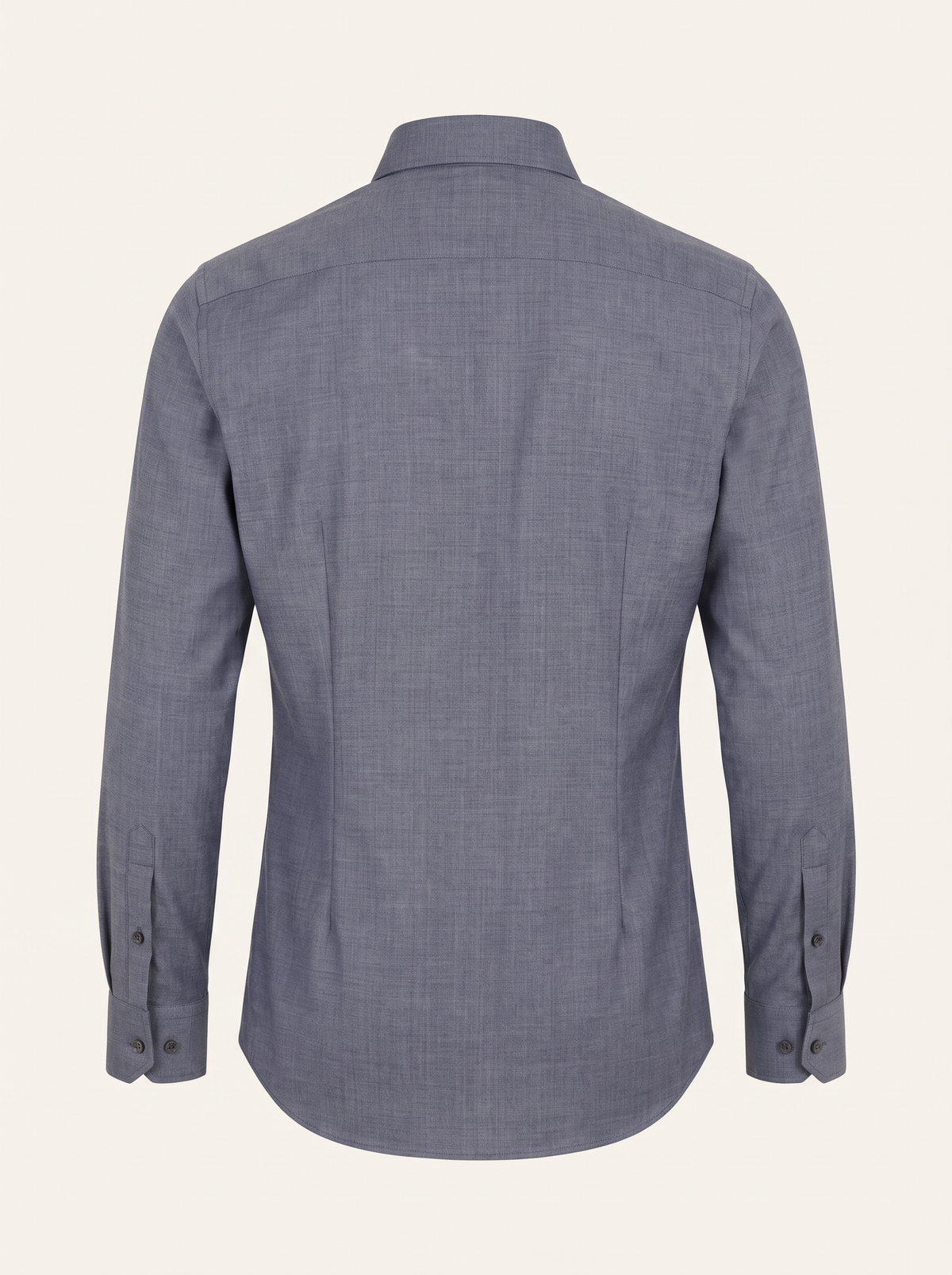 GORDON SC VIRGIN WOOL SHIRT – BLUE GREY MELANGE - Ghost Back
