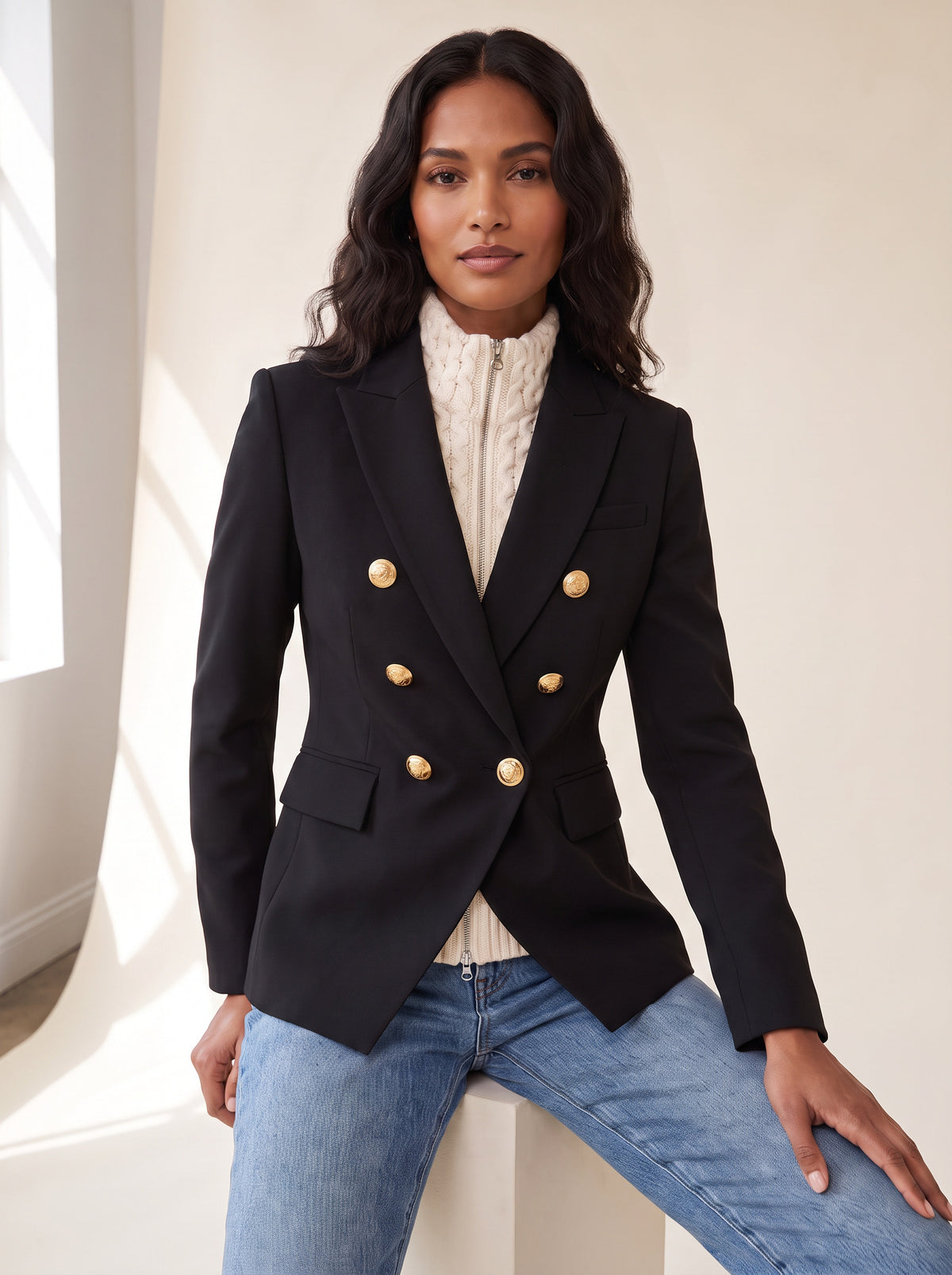 Miller Dickey Jacket — Black/Gold – BLACK/GOLD - Hero Front