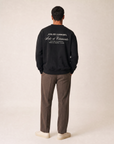 ART VETEMENTS SWEATSHIRT - DOM REBEL – BLACK - Full Back Model