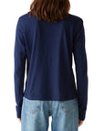 Halie Rib Mixed Top - Michael Stars
