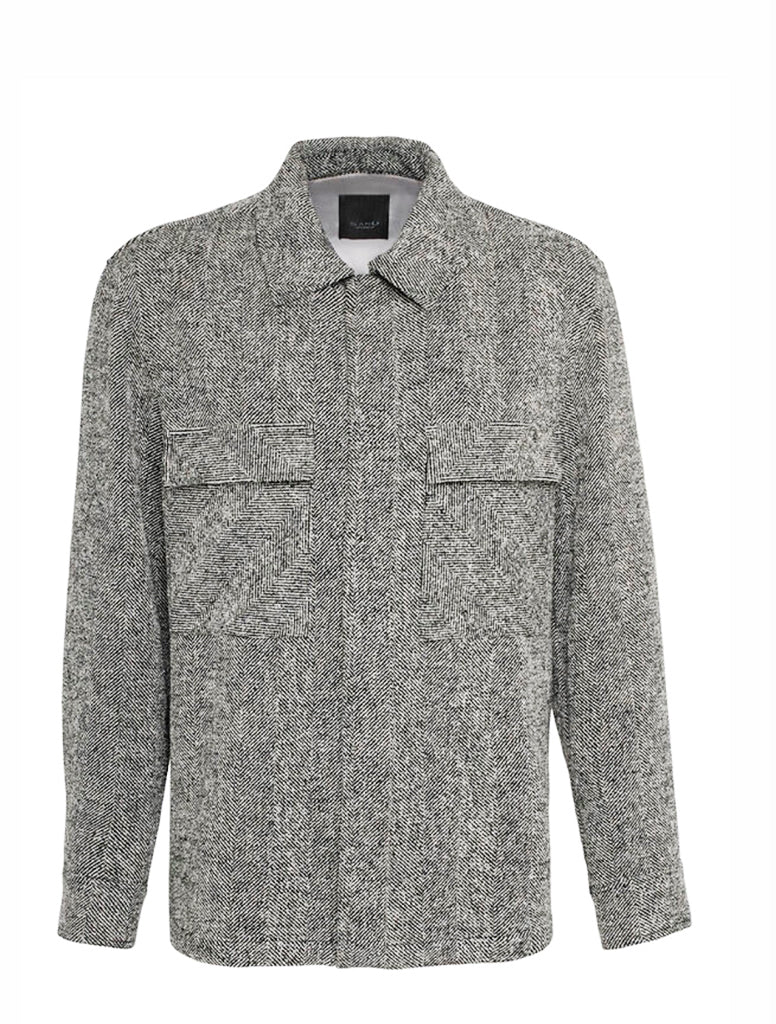 HERRINGBONE OVERSHIRT - SAND