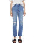 Highwaist Rider Ankle Fray Jeans - MOTHER
