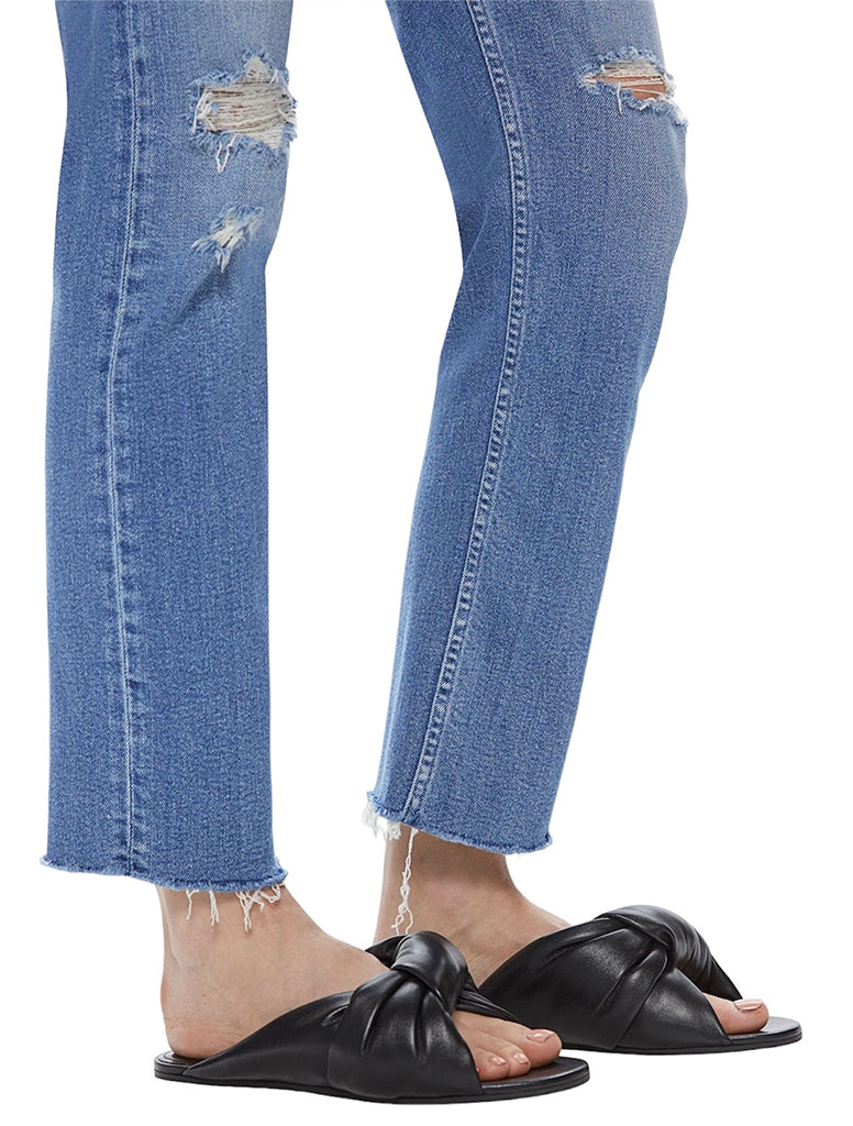 Highwaist Rider Ankle Fray Jeans - MOTHER