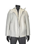 HOODED OVERCOAT WITH INSERT - FRADI