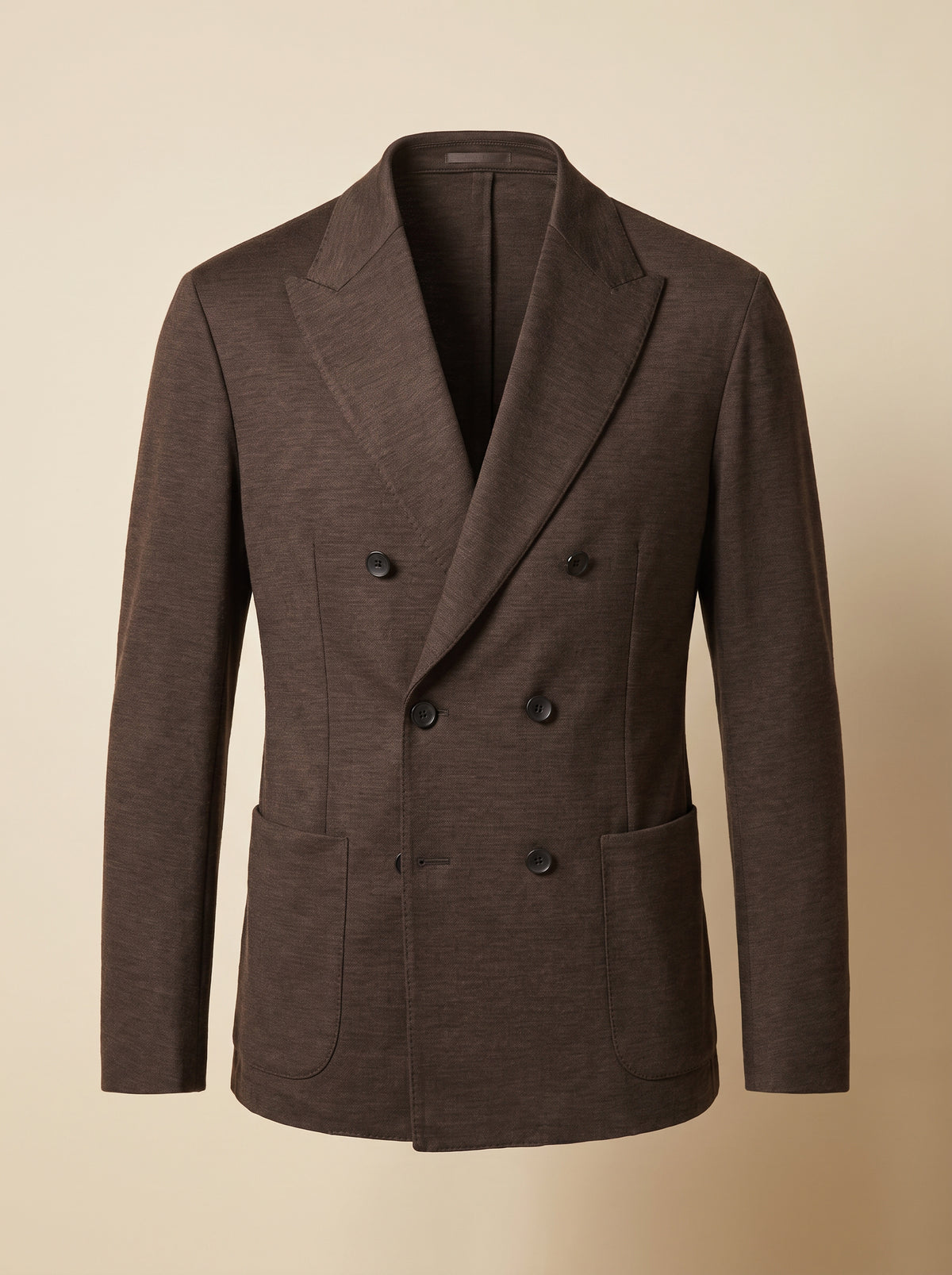 FRADI SLJ Double-Breasted Jacket – BROWN - Ghost Front