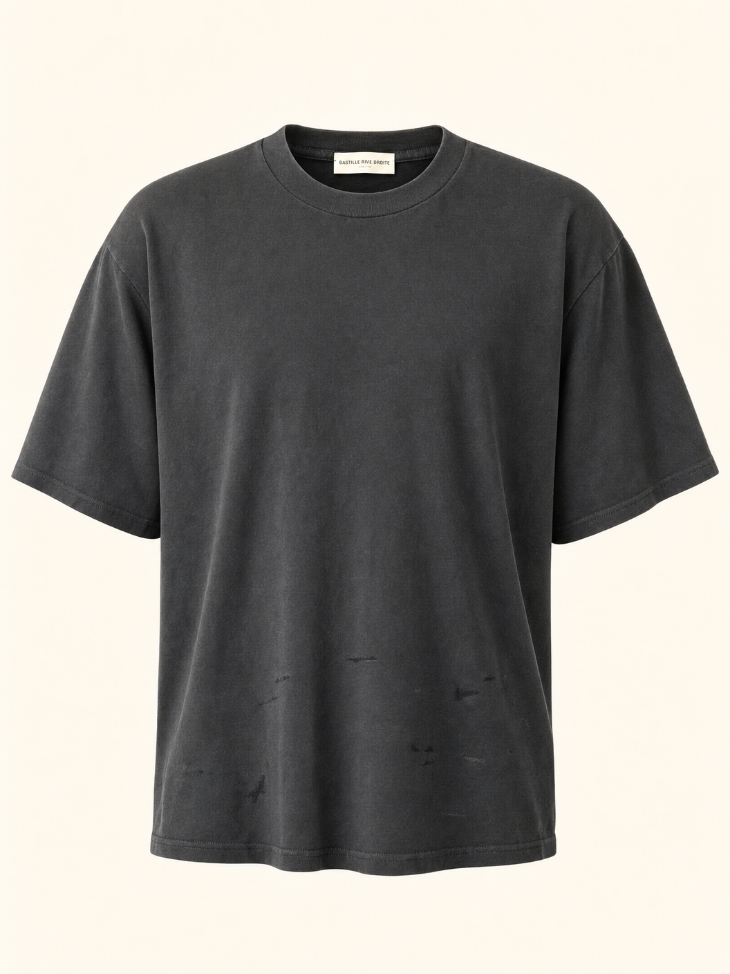 Bastille Alcantara Printed T-Shirt — Black — Ghost Mannequin Front