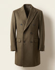 Sultan Double-Breasted Coat – SAND – DARK OLIVE - Ghost Front