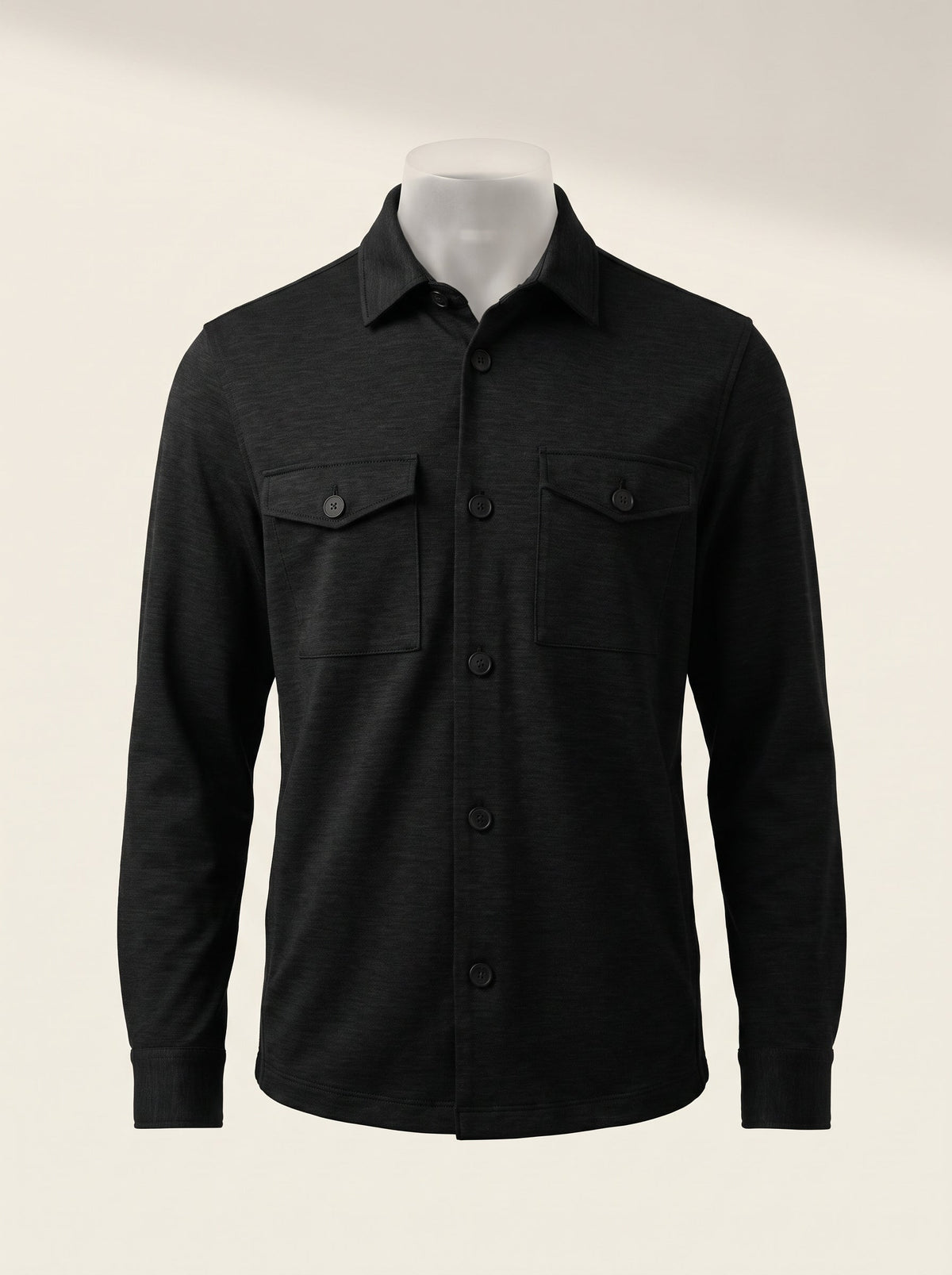 FRADI SLJ Overshirt Suit – BLACK - Jacket Ghost Front