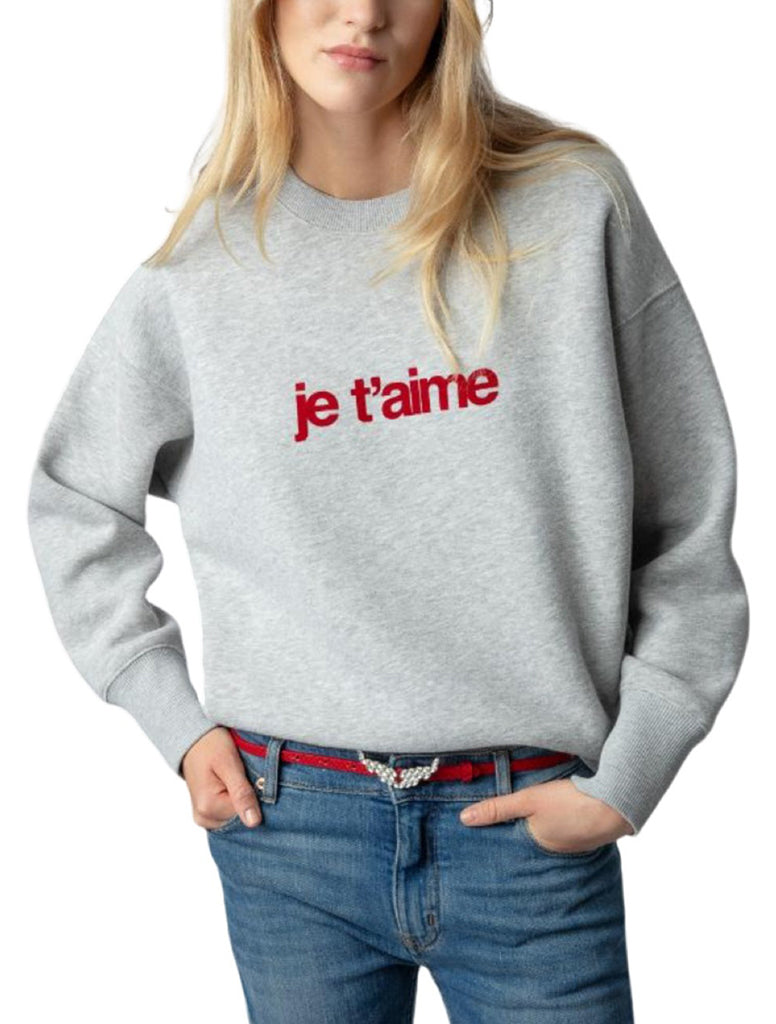 Je Taime Flocked Sweatshirt - ZADIG & VOLTAIRE