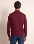 Gran Sasso Extra-Fine Merino Mock Neck — Burgundy - BURGUNDY - Mid-Body Back