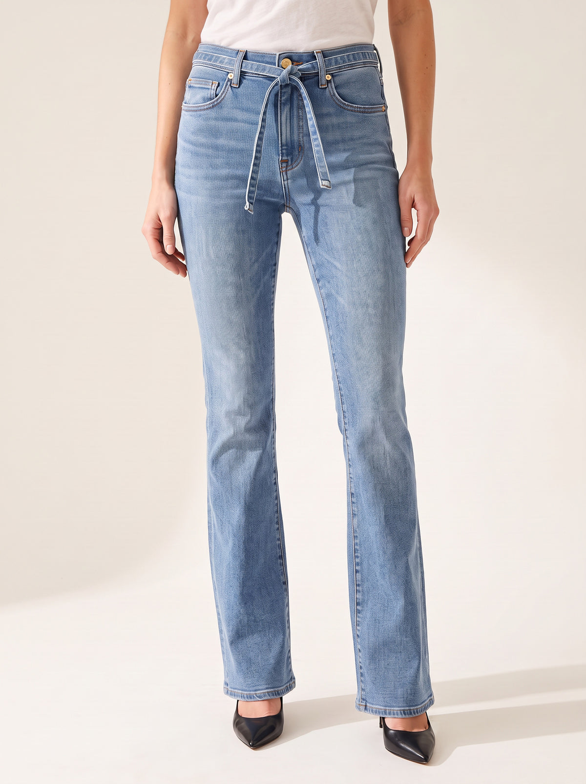 Beverly Skinny-Flare Jean with Skinny Belt — Supernova – SUPERNOVA - Hero Front