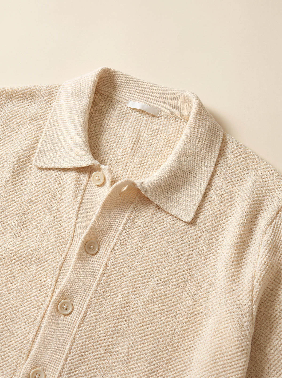 FRADI Milk Collared Cardigan – MILK - Collar Button Detail