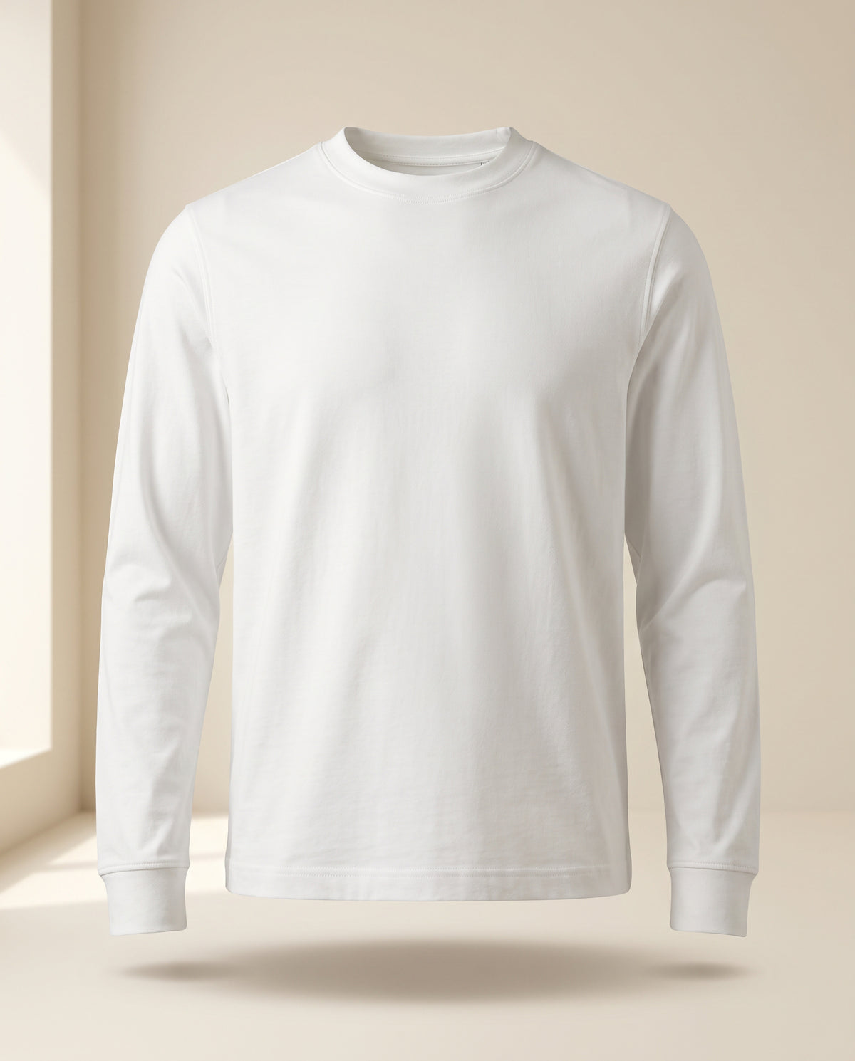 Circolo 1901 Cashmere-Touch Long-Sleeve Crewneck – OPTIC WHITE - Ghost Front