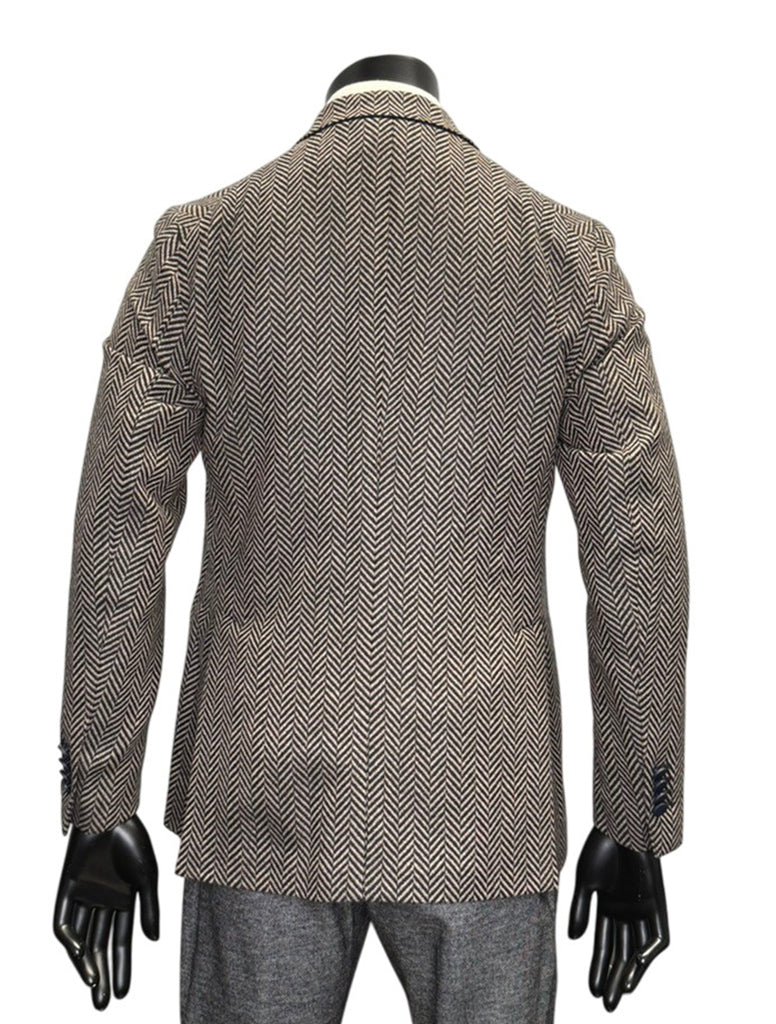 KNIT DB HERRINGBONE BLAZER - TAGLIATORE