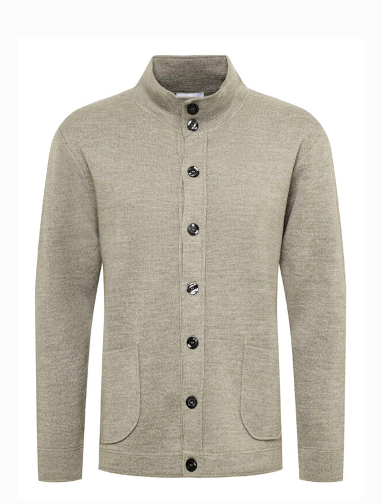 KNIT OVERSHIRT - SAND