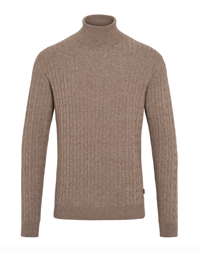 KNIT TURTLENECK - SAND
