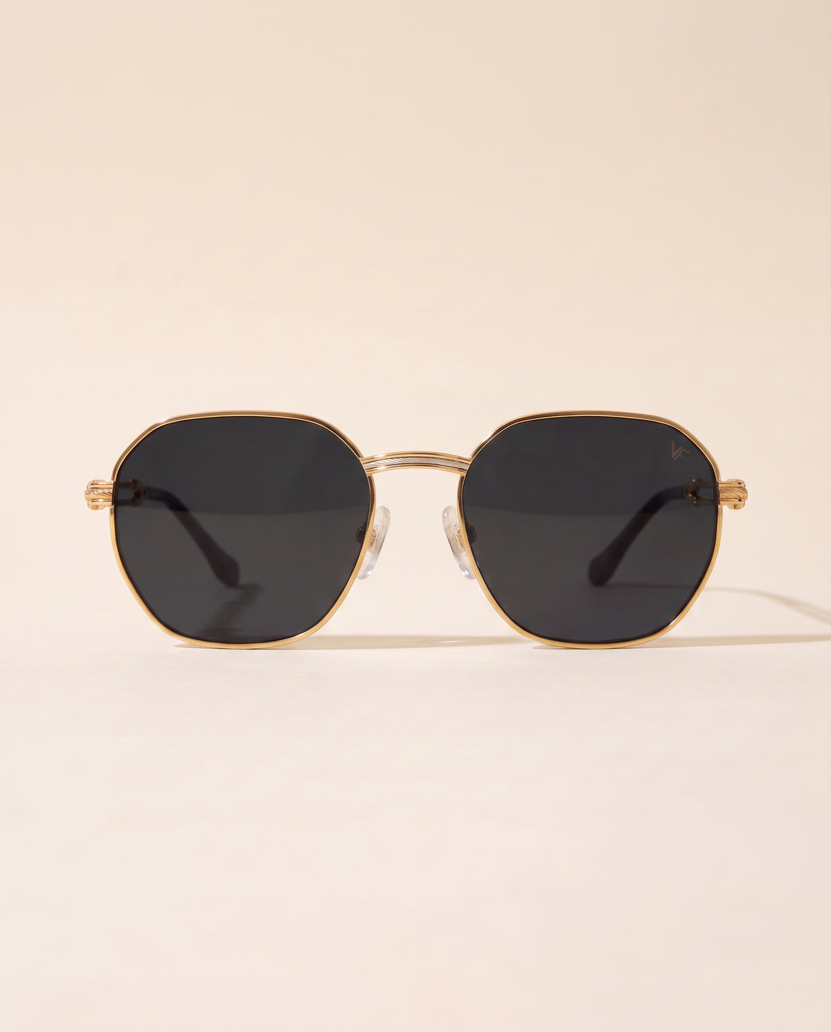 Vintage Frames Detroit Player XL Double Rope Edition 18KT Two-Tone Gold – Black – YELLOW / WHITE GOLD / BLACK - Front hero