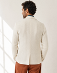 DB Knit Peak Lapel Blazer Gabriele Pasini – IVORY - Hero Back