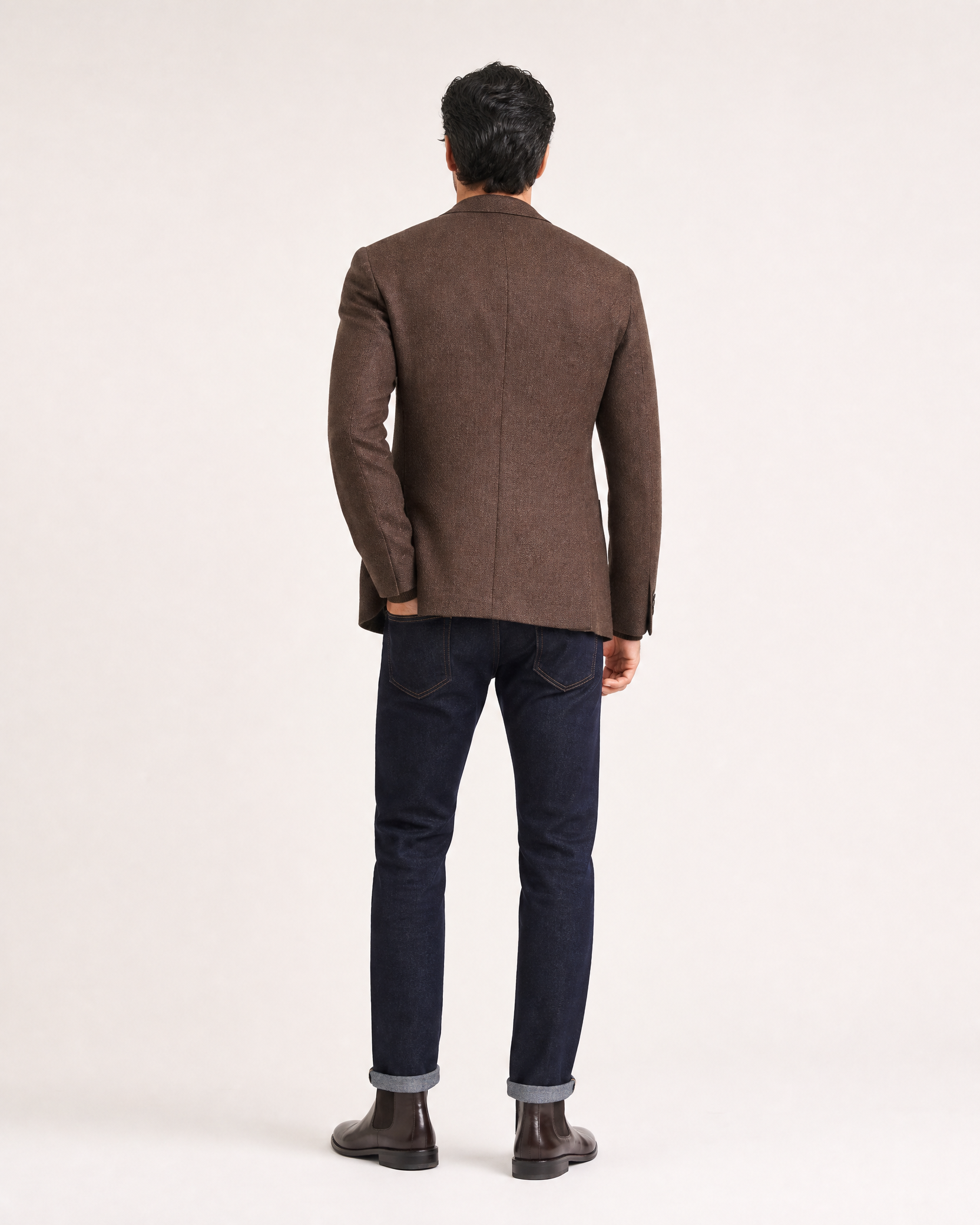 HERRINGBONE CREWNECK