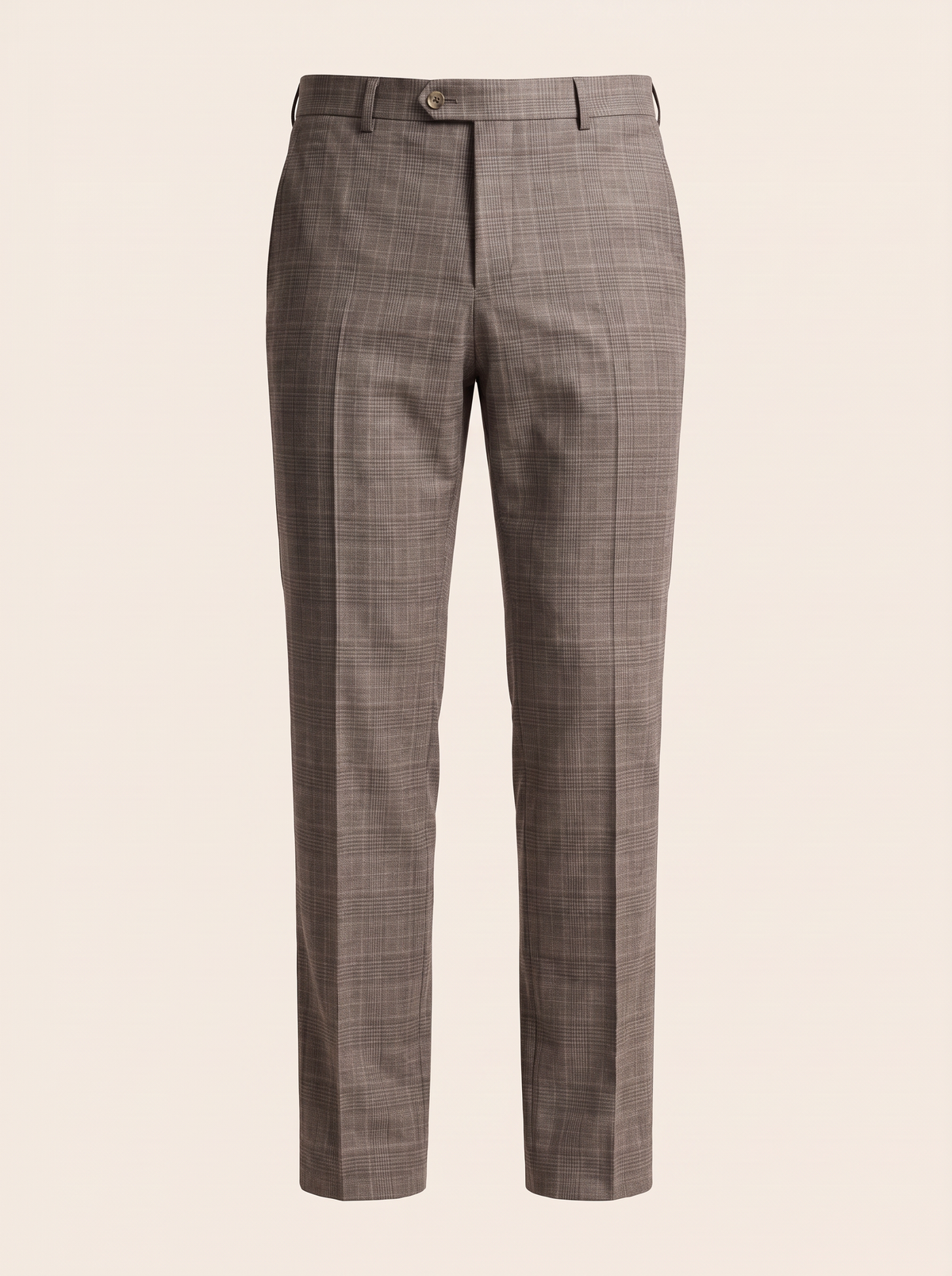 CRAIG STR PERFORMANCE STRETCH TROUSER – TAUPE GLEN PLAID - Ghost Front