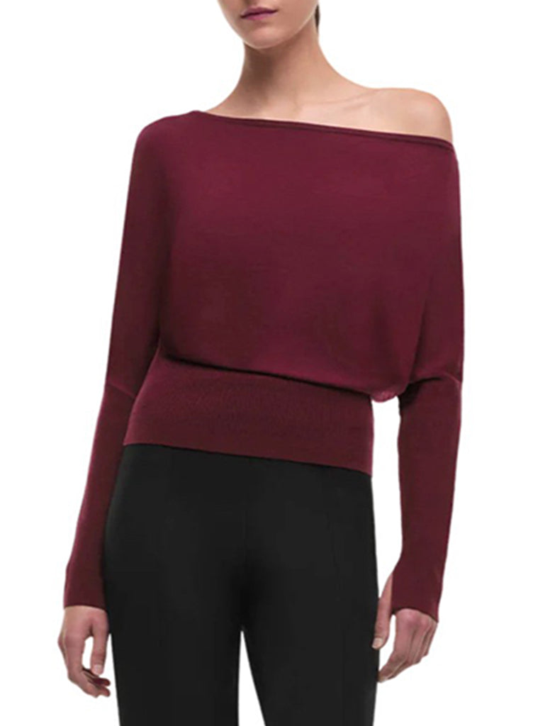 Lavina Draped Off Shoulder Sweater - SIMKHAI