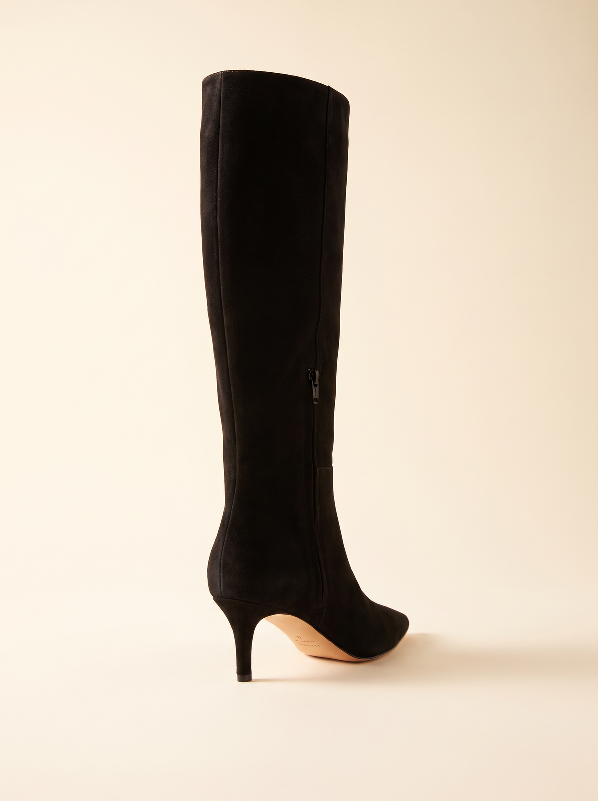 L’AGENCE Baxter Boot – BLACK SUEDE - Rear Heel