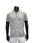 LINEN FULL BUTTON POLO SHIRT - SAND