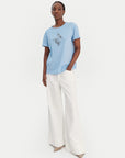 T-shirt with openwork embroidery