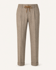 Briglia Isolas Drawstring Dress Pant – BROWN - Ghost Mannequin Front