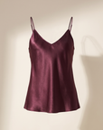 L’AGENCE Lexi Silk Camisole – DEEP SANGRIA - Ghost Mannequin Front