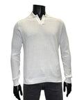 LS JOHNNY COLLAR KNIT - FERRANTE