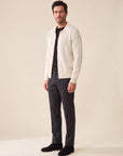 FRADI Milk Collared Cardigan – MILK - Full Three Quarter