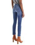 Mid Rise Dazzler Ankle Fray Jeans - MOTHER
