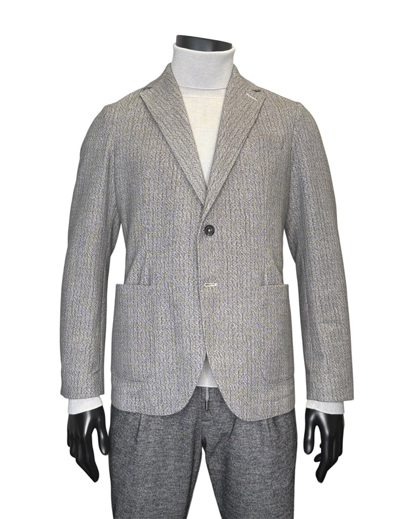 MINI HERRINGBONE JERSEY BLAZER - CIRCOLO
