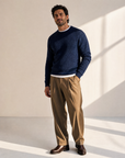 HERRINGBONE CREWNECK