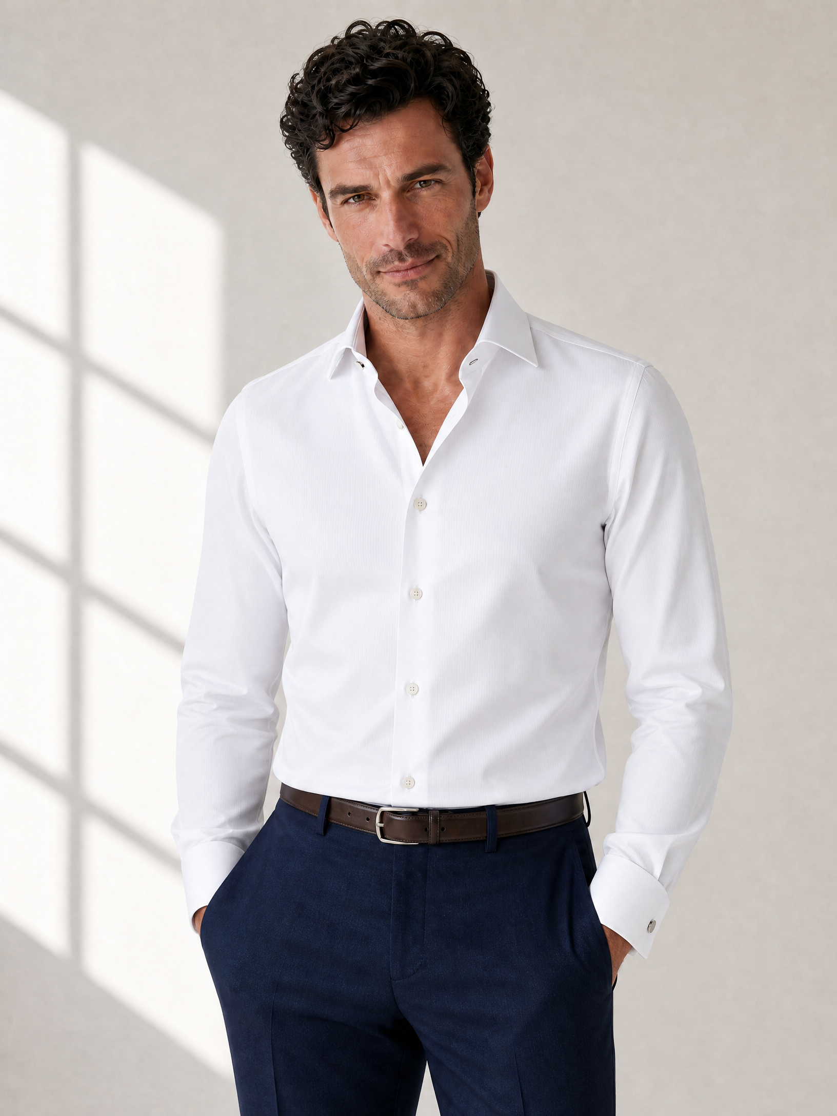 italian dress shirts made in italy for men Spread Collar Blue Dress Shirt Italian Twill 100% cotton with cutaway spread collar. DS100P Pink Fine Piquet Dress