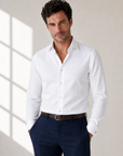 SAND Luxury Italian Dress Shirt – WHITE - Hero Front