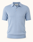 SAND Knit Johnny Collar – SKY - Ghost Mannequin Front