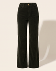 L’AGENCE Scottie Corduroy Pant – ARMY - Ghost Mannequin Front