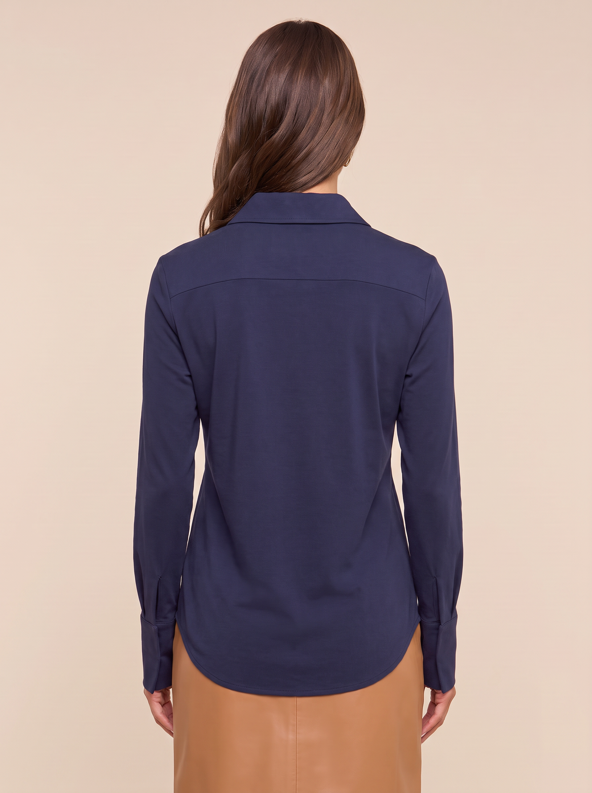 Organic Cotton Relaxed Shirt – MIDNIGHT - Hero Back