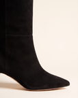 L’AGENCE Baxter Boot – BLACK SUEDE - Pointed Toe and Suede Detail