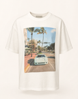 Bastille Direct Printed T-Shirt Azul — White — Ghost Mannequin Front