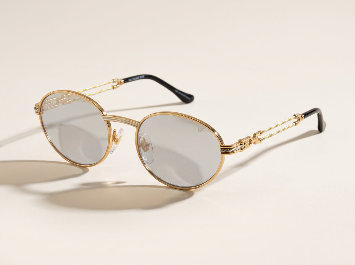 Vintage Frames Pac Double Rope Edition 18KT Two-Tone Gold – Flash Grail – YELLOW / WHITE GOLD / FLASH GRAIL - Three-quarter