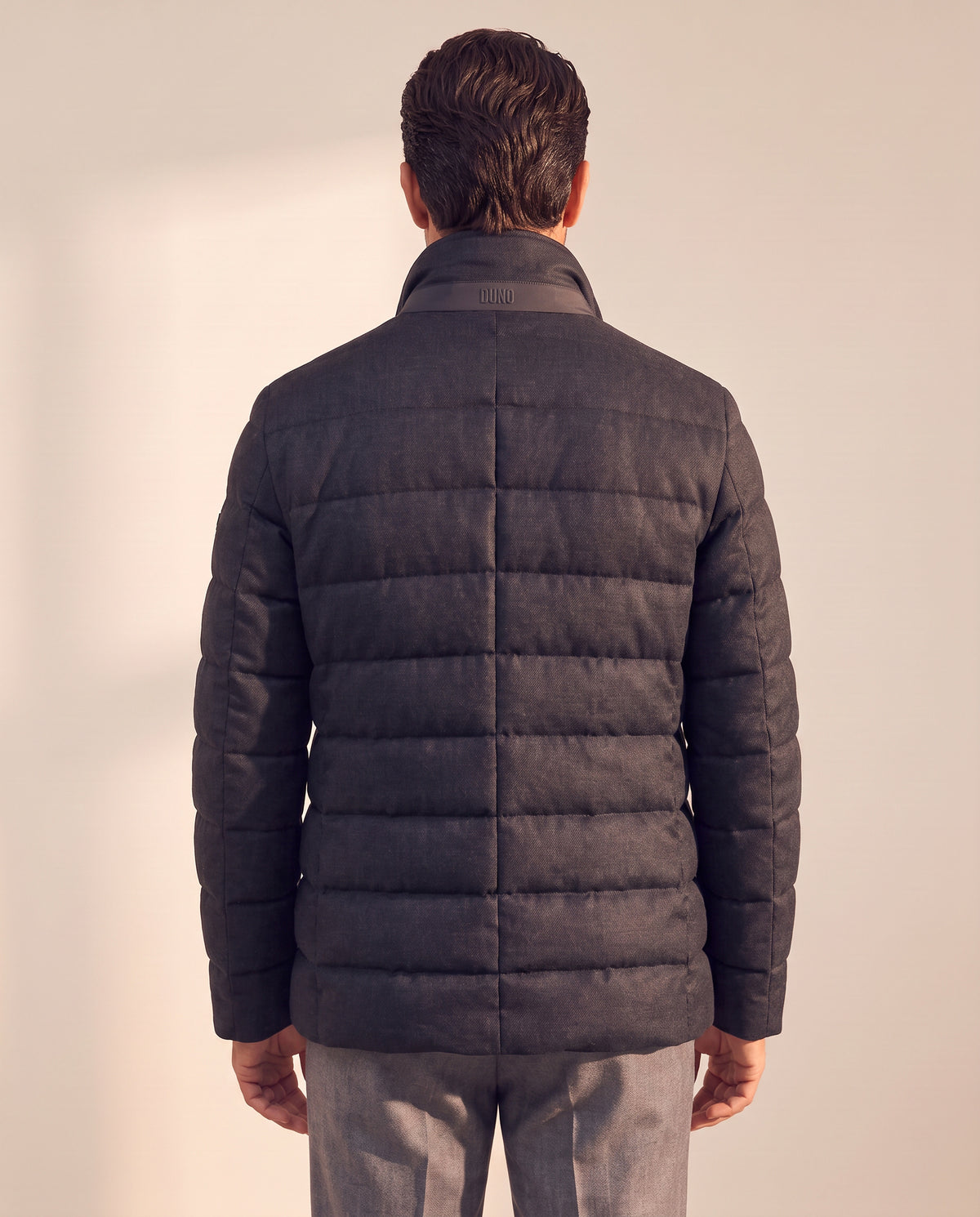 DUNO Master T Technical Wool Down Jacket – BLACK - Mid-body back